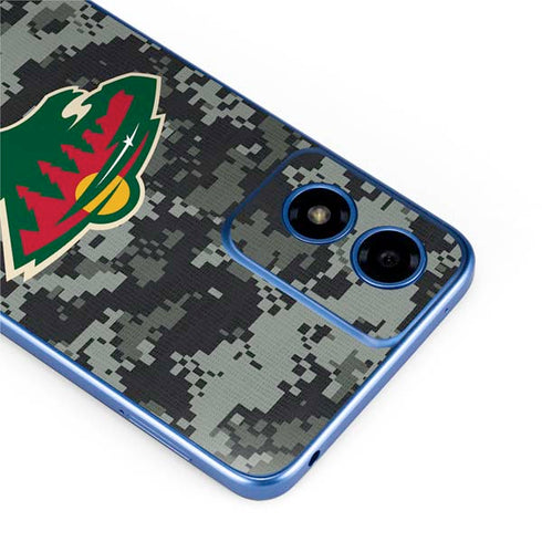 NHL Minnesota Wild Camo Moto G Play 4G (2024) Skin