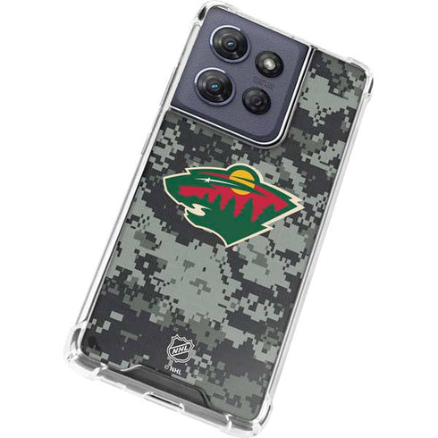 NHL Minnesota Wild Camo Moto G Play 5G (2025) Clear Case
