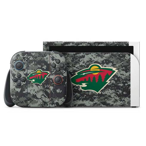 NHL Minnesota Wild Camo Nintendo Switch 2 (2025) with Joy-Con Skin