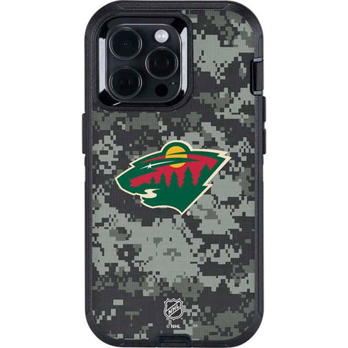 NHL Minnesota Wild Camo Otterbox Defender iPhone Skin