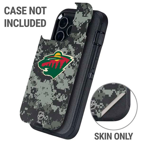 NHL Minnesota Wild Camo Otterbox Defender iPhone Skin