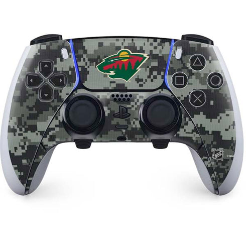 NHL Minnesota Wild Camo PS5 DualSense Edge Pro Controller Skin