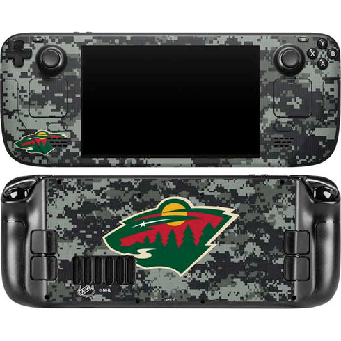 NHL Minnesota Wild Camo Steam Deck Handheld Gaming Computer OLED Skin