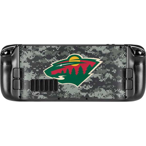 NHL Minnesota Wild Camo Steam Deck Handheld Gaming Computer Skin