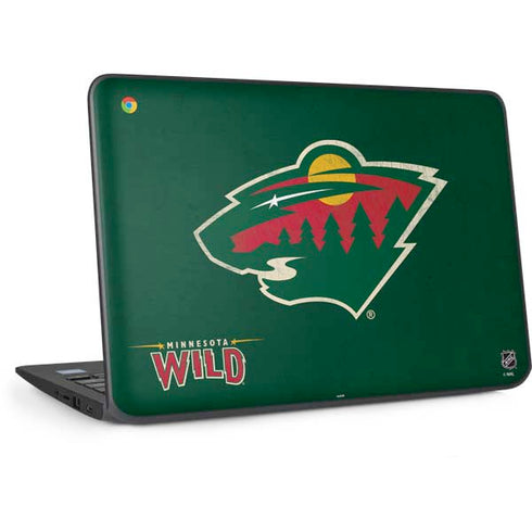NHL Minnesota Wild Distressed HP Chromebook Skin