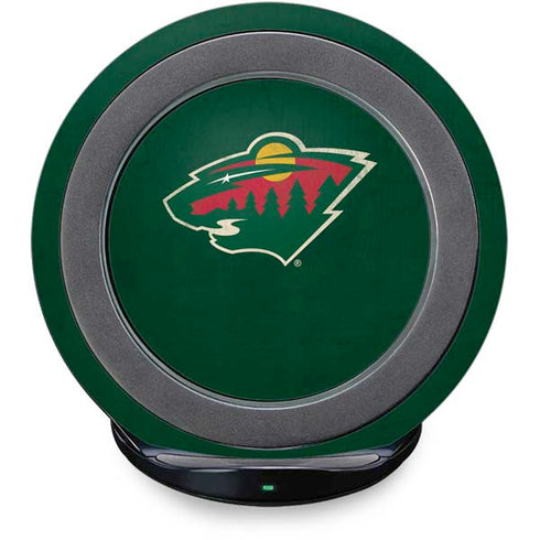 NHL Minnesota Wild Distressed Fast Charge Wireless Charging Stand Skin