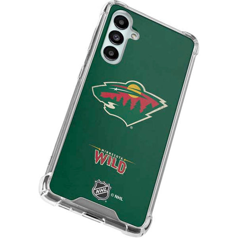 NHL Minnesota Wild Distressed Galaxy A16 5G Clear Case