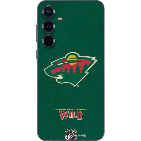 NHL Minnesota Wild Distressed Galaxy A35 5G Skin