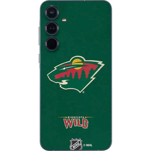 NHL Minnesota Wild Distressed Galaxy A55 5G Skin