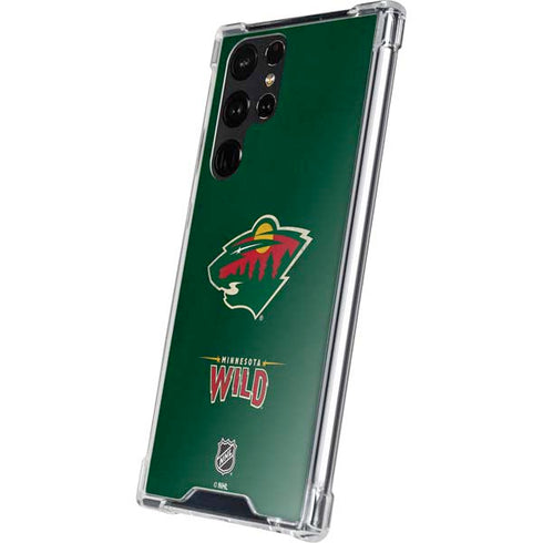 NHL Minnesota Wild Distressed Galaxy S23 Ultra Clear Case