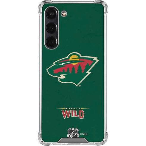NHL Minnesota Wild Distressed Galaxy S24 FE Clear Case