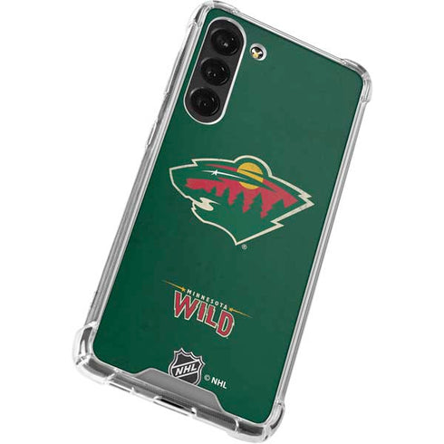 NHL Minnesota Wild Distressed Galaxy S24 FE Clear Case