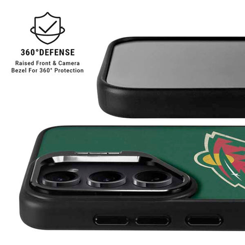 NHL Minnesota Wild Distressed Galaxy S24 Kickstand Case