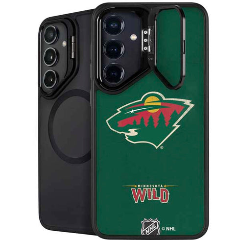 NHL Minnesota Wild Distressed Galaxy S24 Plus Kickstand Case