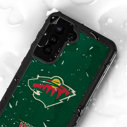 NHL Minnesota Wild Distressed Galaxy S24 Plus Waterproof Case