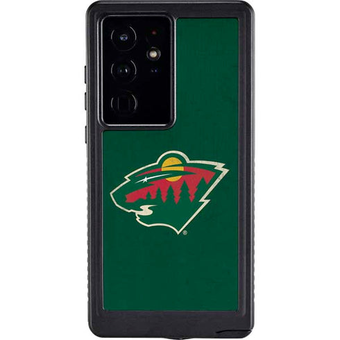 NHL Minnesota Wild Distressed Galaxy S24 Ultra Waterproof Case