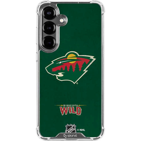 NHL Minnesota Wild Distressed Galaxy S26 Clear Case