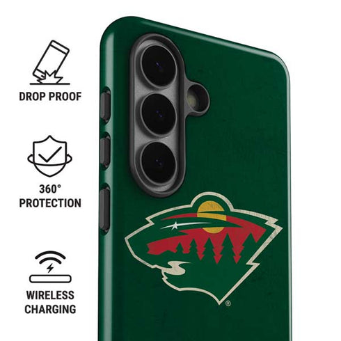 NHL Minnesota Wild Distressed Galaxy S26 Plus Impact Case