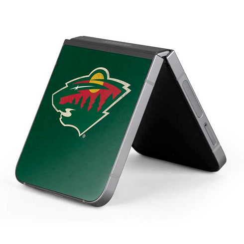 NHL Minnesota Wild Distressed Galaxy Z Flip6 Skin