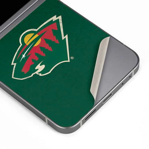 NHL Minnesota Wild Distressed Galaxy Z Flip6 Skin