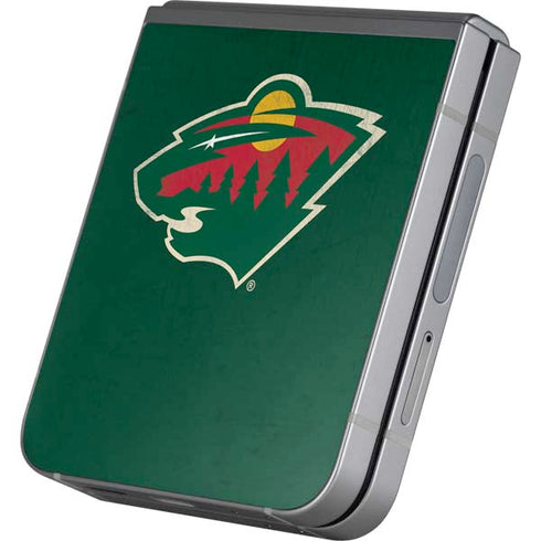 NHL Minnesota Wild Distressed Galaxy Z Flip6 Skin