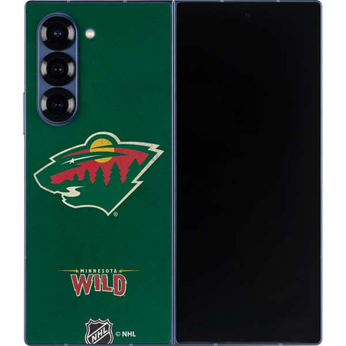 NHL Minnesota Wild Distressed Galaxy Z Fold6 Skin