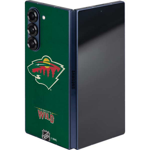NHL Minnesota Wild Distressed Galaxy Z Fold6 Skin