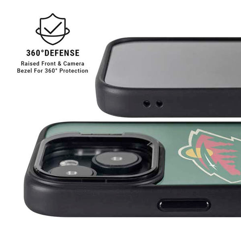 NHL Minnesota Wild Distressed iPhone 14 Kickstand Case