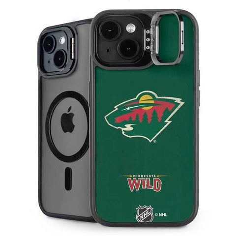 NHL Minnesota Wild Distressed iPhone 15 Plus Kickstand Case