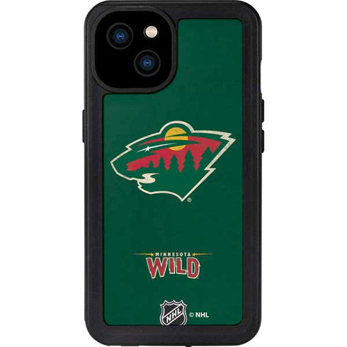 NHL Minnesota Wild Distressed iPhone 15 Plus Waterproof Case