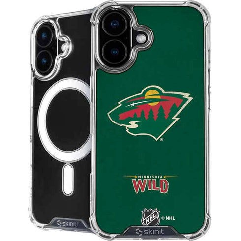 NHL Minnesota Wild Distressed iPhone 16 MagSafe Case