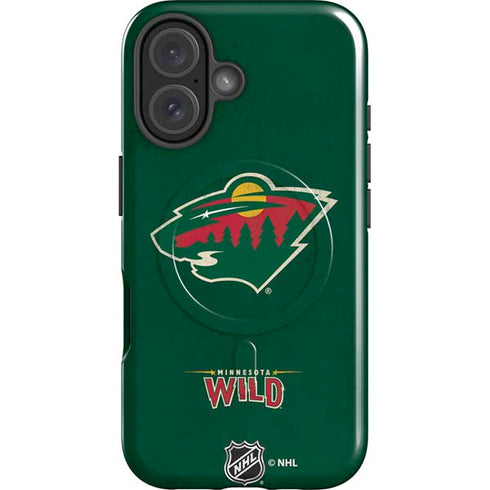 NHL Minnesota Wild Distressed iPhone 16 Magsafe Impact Case