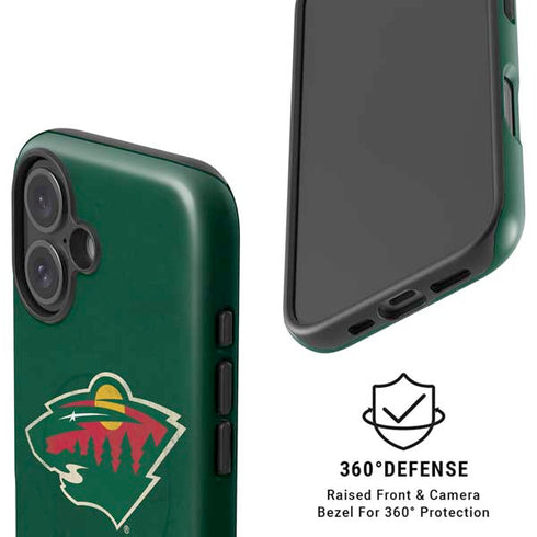 NHL Minnesota Wild Distressed iPhone 16 Magsafe Impact Case