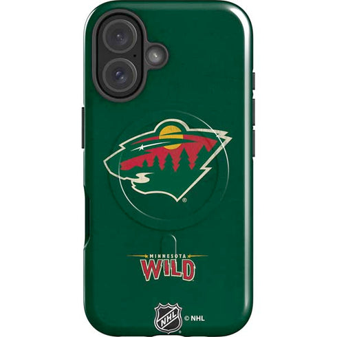 NHL Minnesota Wild Distressed iPhone 16 Plus Magsafe Impact Case