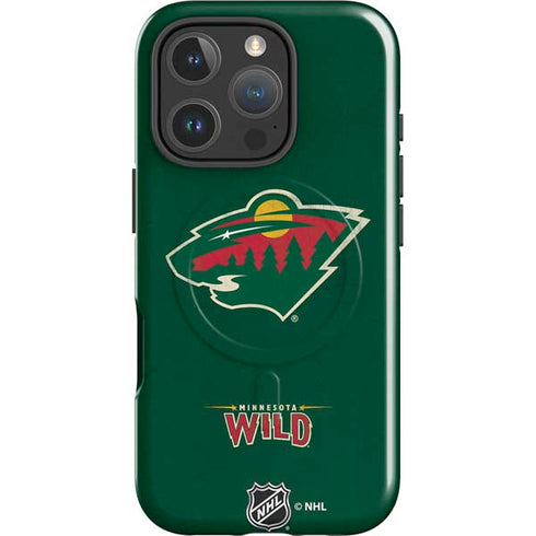 NHL Minnesota Wild Distressed iPhone 16 Pro Max Magsafe Impact Case