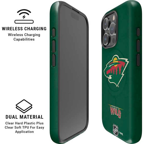NHL Minnesota Wild Distressed iPhone 16 Pro Max Magsafe Impact Case