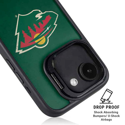 NHL Minnesota Wild Distressed iPhone 16e Kickstand Case