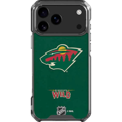 NHL Minnesota Wild Distressed iPhone 18 Pro Max Clear Case