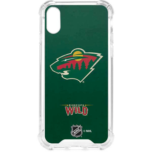 NHL Minnesota Wild Distressed iPhone XS Clear Case