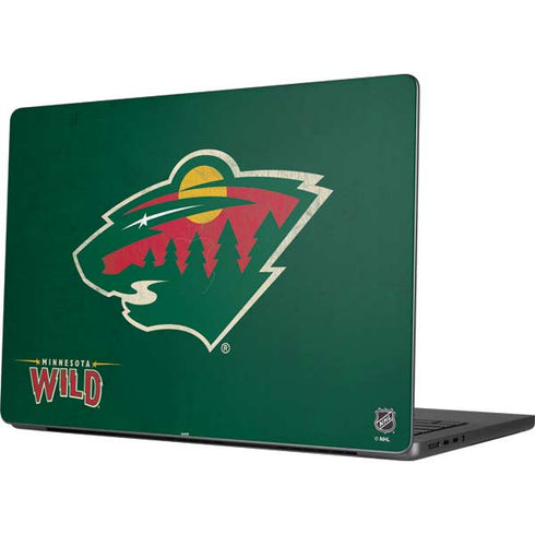 NHL Minnesota Wild Distressed Apple MacBook Pro 14-inch Skin