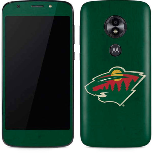 NHL Minnesota Wild Distressed Moto E5 Play Skin
