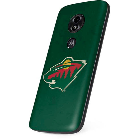 NHL Minnesota Wild Distressed Moto E5 Play Skin