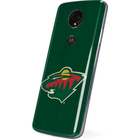 NHL Minnesota Wild Distressed Moto E5 Plus Skin