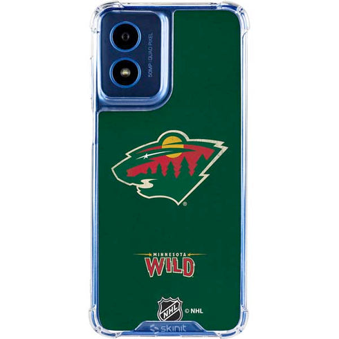 NHL Minnesota Wild Distressed Moto G 5G (2024) Clear Case