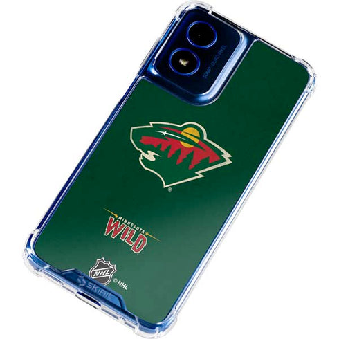 NHL Minnesota Wild Distressed Moto G 5G (2024) Clear Case