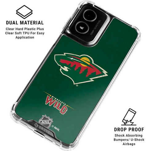 NHL Minnesota Wild Distressed Moto G Power 5G (2024) Clear Case