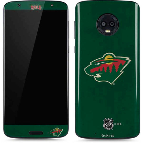 NHL Minnesota Wild Distressed Moto G6 Skin