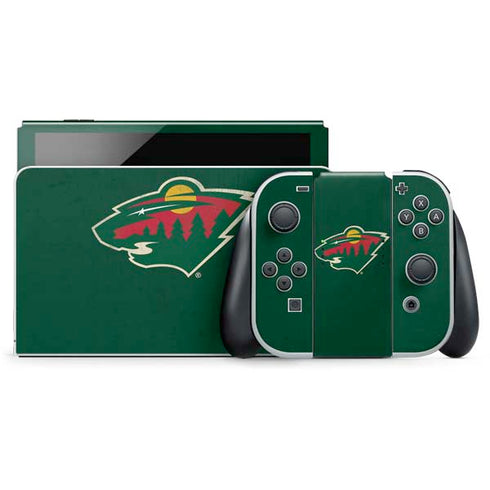 NHL Minnesota Wild Distressed Nintendo Skins