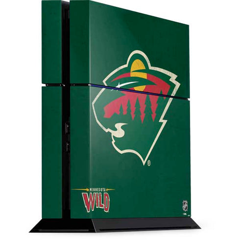 NHL Minnesota Wild Distressed PlayStation PS4 Skins