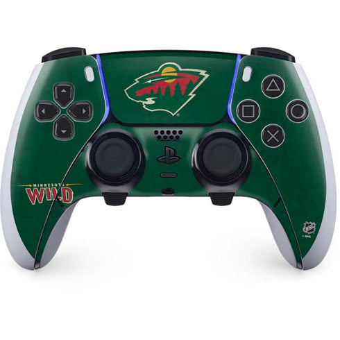 NHL Minnesota Wild Distressed PS5 DualSense Edge Pro Controller Skin